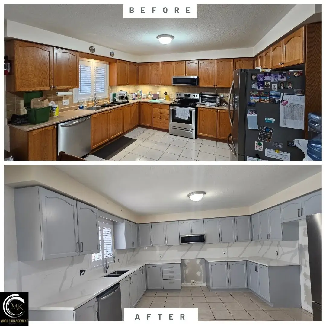 Professional Kitchen Cabinet Refinishing Featured Project | Hamilton Transformation Professional Kitchen Cabinet Refinishing Featured Project | Hamilton Transformation